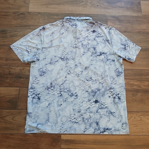 Scales‎ Polo Mens XXL 2XL White AOP Golf Performance Stretch Flex Golf Club Logo - Picture 11 of 13